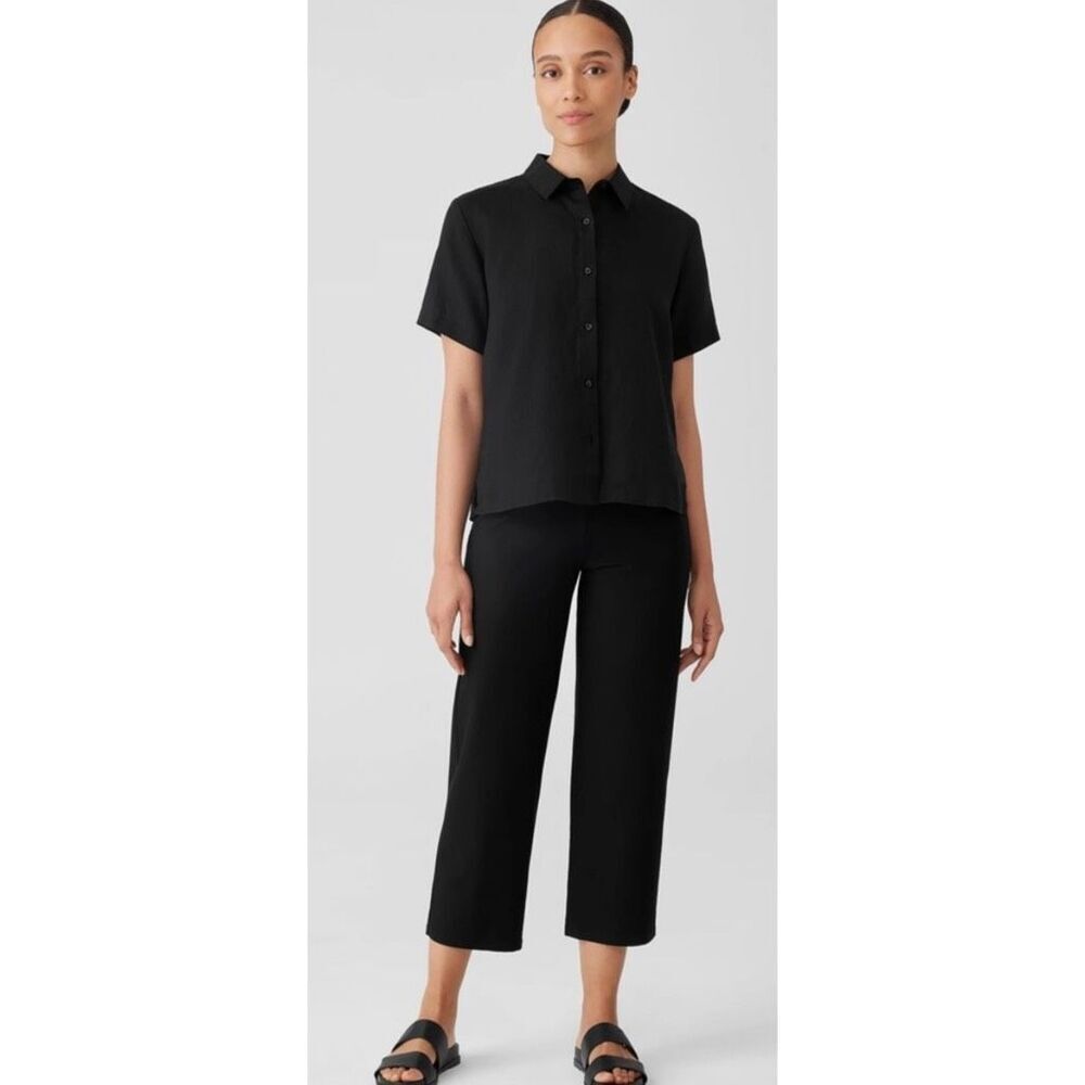 ✨Eileen Fisher Pull-On Navy Cropped Capri Sz Small Pants✨